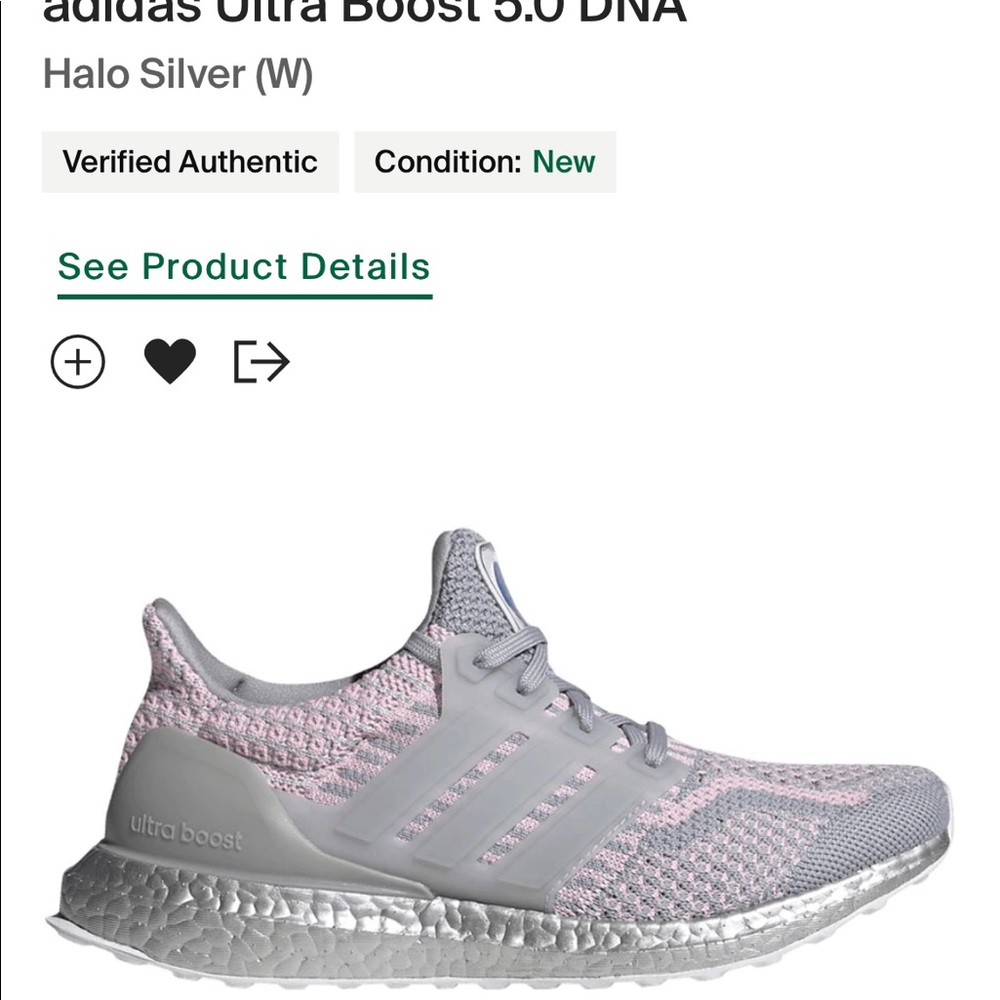 ADIDAS ULTRABOOST 5.0 DNA FY9873 NASA RUNNING SHOES PINK METALLIC SILVER SZ W 7
